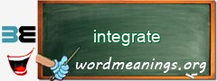 WordMeaning blackboard for integrate